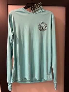 Dixon Flannel Co. Light Aqua Long Sleeve Tee